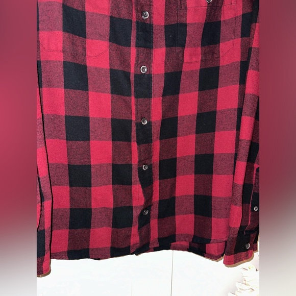 NWOT Tailor Vintage Luxe Performance Flannel Long Sleeve Button Down Shirt 🎄❤️ - Picture 6 of 8
